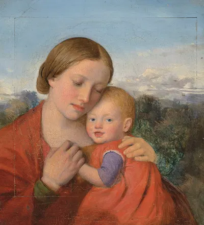 Madonna and Child by Эдвард Томпсон Дэвис — digital art print download