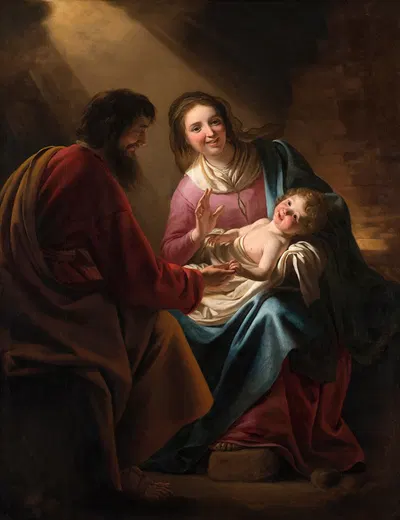 The Holy Family by Жерар ван Хонтхорст, 1632 — digital art print download