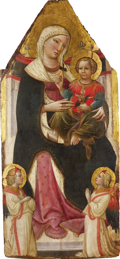Enthroned Madonna and Child with Angels by Giovanni Dal Ponte — digital art print download