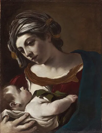 Virgin and Child by Гверчино, 1621-1622 — digital art print download