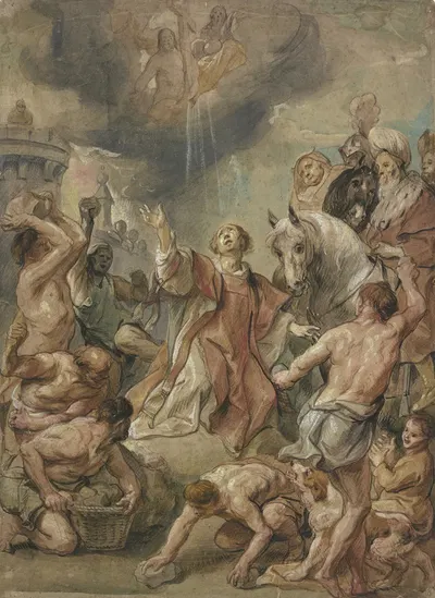 Das Martyrium des Heiligen Stephanus by Якоб Йордаанс — digital art print download