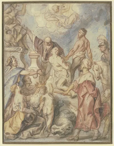Martyrium des Heiligen Quirinus von Malmédy by Якоб Йордаанс — digital art print download