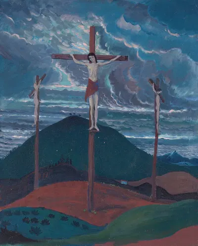 Crucifixion by Джеймс Диксон Иннес — digital art print download