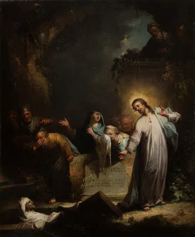 The Raising of Lazarus by Johann Georg Trautmann — digital art print download