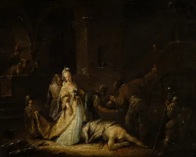 The Decapitation of St John the Baptist by Иоганн Георг Траутман — digital art print download