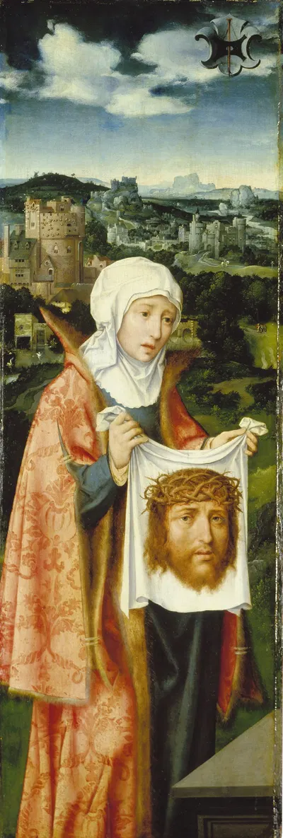 Saint Veronica Displaying the Sudarium by Йос ван Клев, 1524 — digital art print download