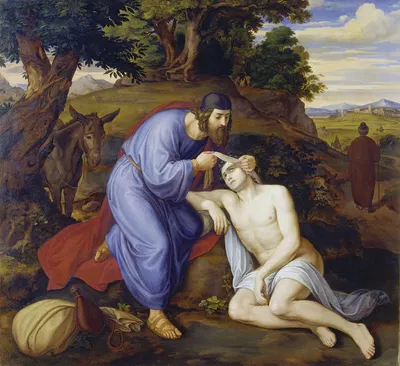 The Good Samaritan by Julius Schnorr von Carolsfeld, 1833 — digital art print download