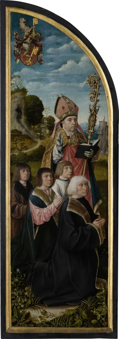 St Nicholas with Donors by Мастер Франкфурта, 1500-1504 — digital art print download