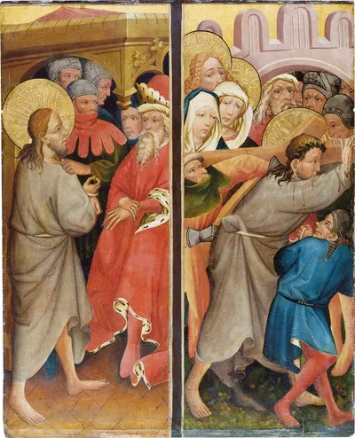 Christ before Pilate, Carrying of the Cross by Master Of The Middle Rhine — digital art print download
