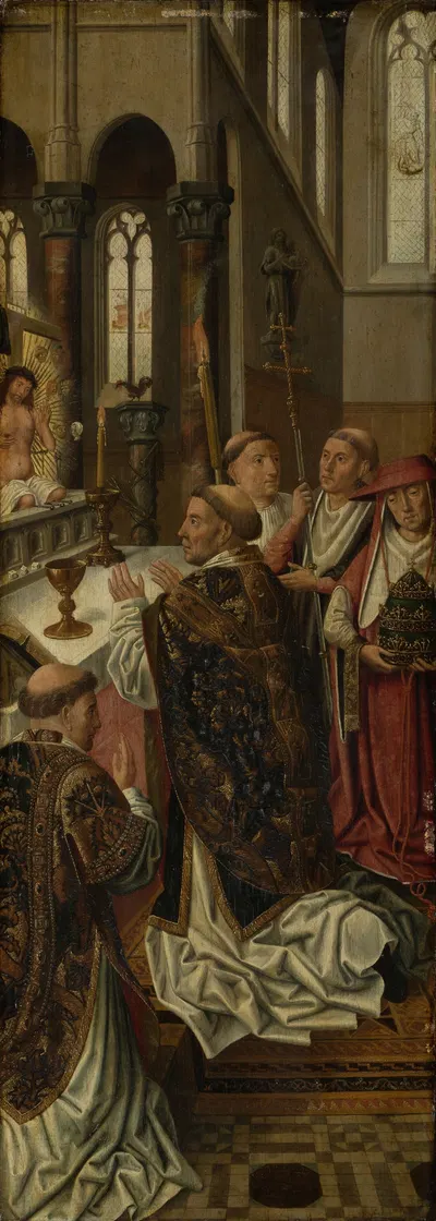 The Mass of St Gregory by Master of the Morrison Triptych — digital art print download