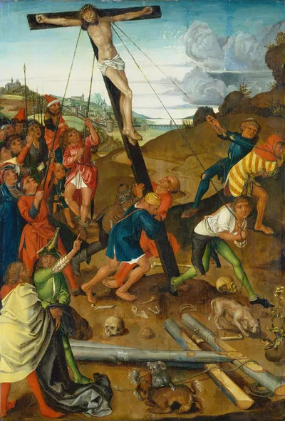 Raising of the Cross by Master of the Stötteritz Altar — digital art print download