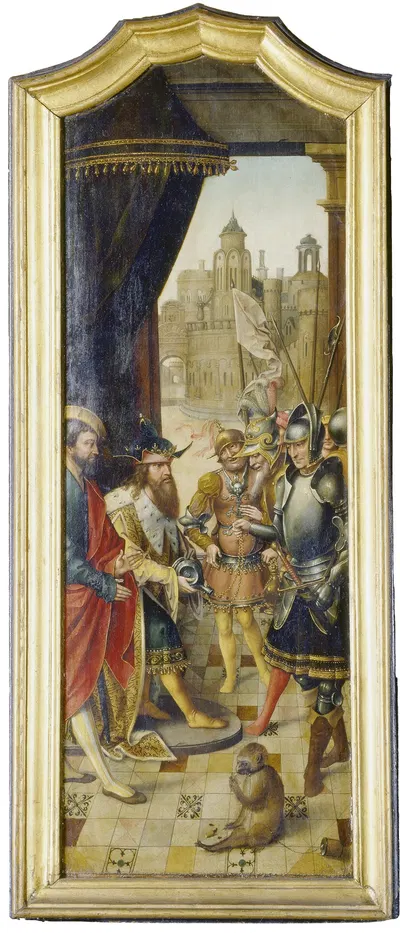 King David Receiving the Cistern Water of Bethlehem by Master of the von Groote Adoration, 1516-1519 — digital art print…
