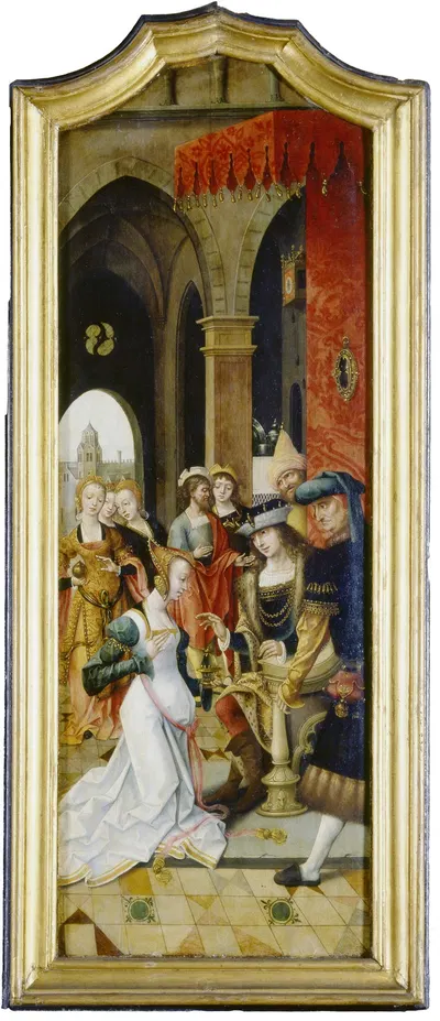 King Solomon Receiving the Queen of Sheba by Master of the von Groote Adoration, 1516-1519 — digital art print download