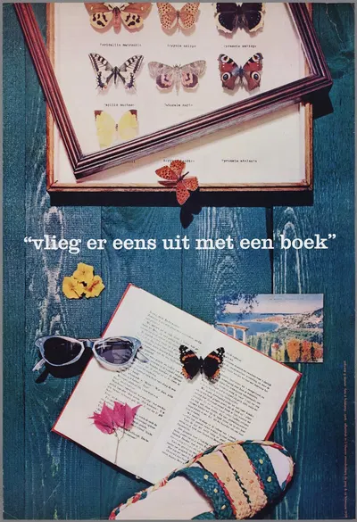 vlieg er eens uit met een boek by Gerard Douwe, 1959 — digital art print download