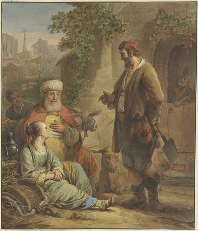 Der Levit und sein Kebsweib by Питер Рекко, 1658 — digital art print download