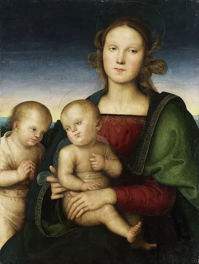 Madonna and Child with the Infant St. John by Пьетро Перуджино, 1495-1500 — digital art print download