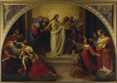 The parable of the wise and foolish virgins by Friedrich Wilhelm Schadow — digital art print download