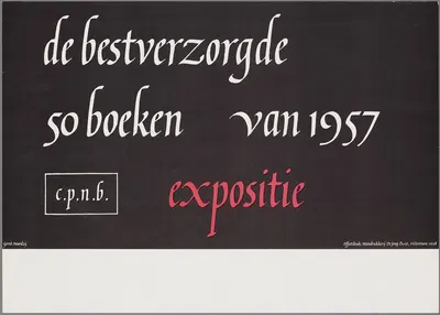 de bestverzorgde 50 boeken van 1957 by Gerrit Noordzij, 1957 — digital art print download