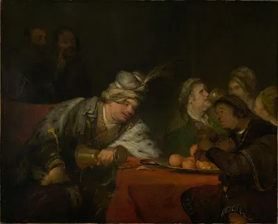 The Banquet of Ahasuerus by Аерт де Гелдер — digital art print download