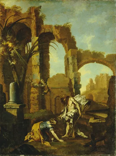 Noli Me Tangere by Алессандро Маньяско, 1705–1710 — digital art print download