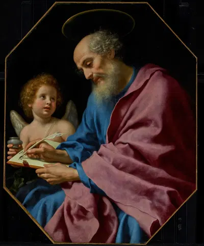 Saint Matthew Writing His Gospel by Carlo Dolci — digital art print download