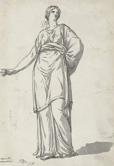 Woman from the Villa Pamphili by Жак Луи Давид — digital art print download