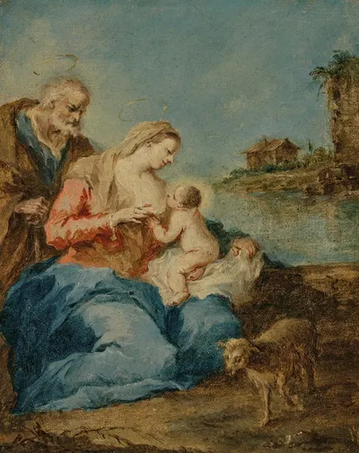 The Holy Family by Франческо Гуарди — digital art print download