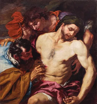 The Good Samaritan by Giovanni Battista Langetti — digital art print download