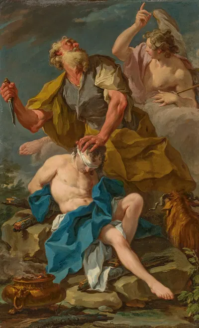 The Sacrifice of Isaac by Джованни Баттиста Питтони — digital art print download