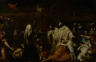 Blessed Bernard Tolomei Interceding for the Cessation of the Plague in Siena by Джузеппе Мария Крепси — digital art print…