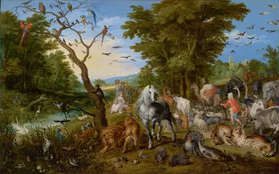 The Entry of the Animals into Noah's Ark by Jan Brueghel The Elder, 1613 — digital art print download