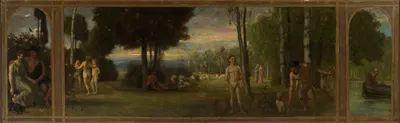 Der Garten Eden by Альберт Ланг, 1891 — digital art print download