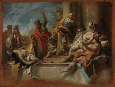 Die Apostel Petrus und Paulus, Kranke heilend by Карло Карлоне — digital art print download