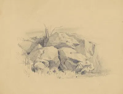 Rocks by Джеймс Гудвин Клони, 1839 — digital art print download