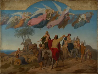 Jakobs Heimzug in das Gelobte Land by Георг Пенц — digital art print download