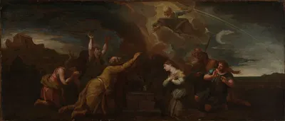 Das Opfer Noahs by Джованни Франческо Романелли — digital art print download