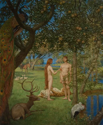 Das Paradies by Hans Thoma, 1901 — digital art print download