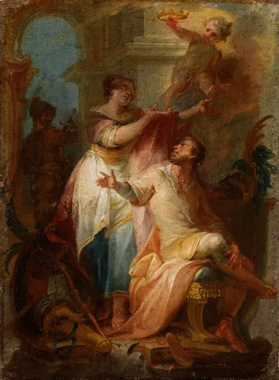 Die Heiligen Theodora von Alexandrien und Didymus by Johann Wolfgang Baumgartner — digital art print download
