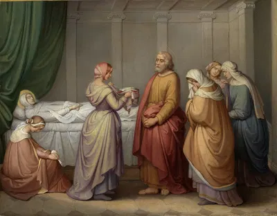 Erweckung der Tabitha durch Petrus by Мари Элленридер, 1844 — digital art print download