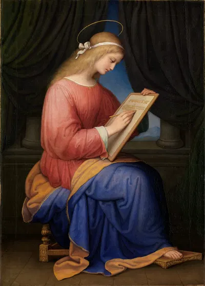 Maria schreibt das Magnificat by Marie Ellenrieder, 1833 — digital art print download