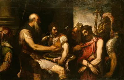 Christ before Pilate by Andrea Schiavone — digital art print download