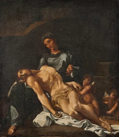Pietà by Annibale Carracci — digital art print download