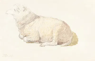 A Sheep Resting by James Ward — digital art print download