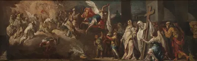 The Adoration of the Lamb. Study by Gaspare Diziani — digital art print download