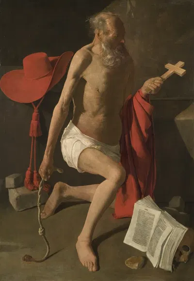 The Penitent St Jerome by Жорж де Ла Тур — digital art print download
