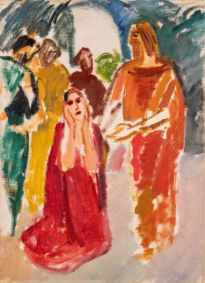 Christ and the Adulteress by Карл Исаксон — digital art print download
