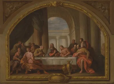 Sketch for 'The Last Supper,' St. Mary's, Weymouth by Sir James Thornhill — digital art print download