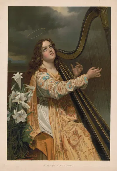 St. Cecilia by A. Romes, 1898 — digital art print download