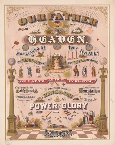 Our Father who art in Heaven by American Oleograph Co., 1875 — digital art print download
