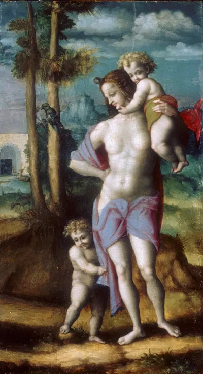 Eve with Cain and Abel by Bacchiacca — digital art print download
